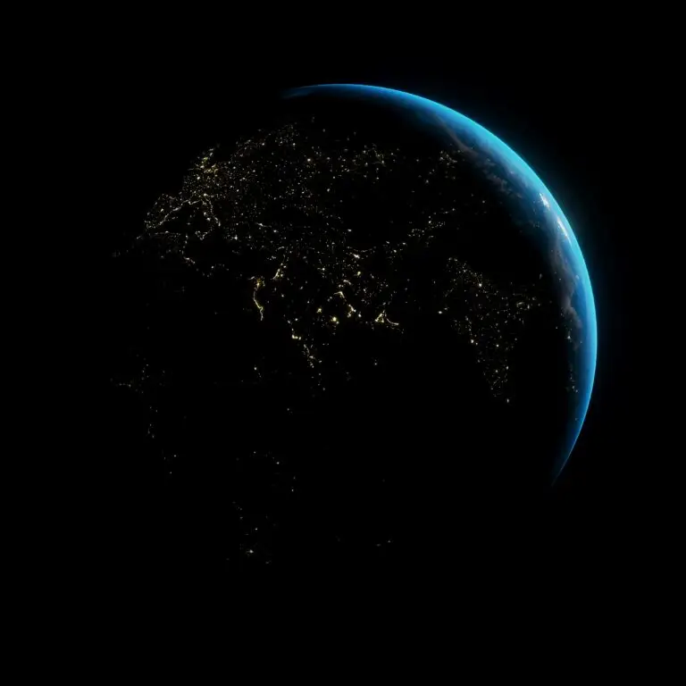 Earth at night seen from space, representing global sourcing during shortages