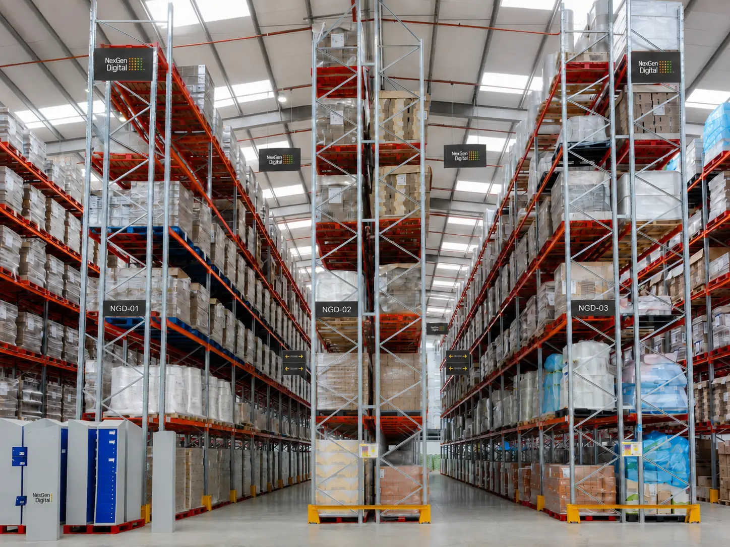 NexGen Digital climate-controlled electronic component inventory warehouse