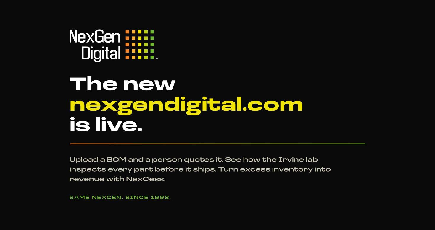 The new nexgendigital.com is live. NexGen Digital, Inc., Irvine, California.